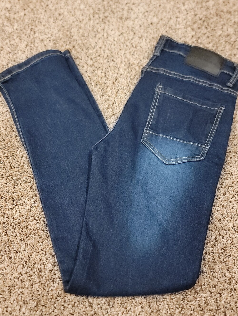 N-Amsterdam Skinny Jeans Boys Size 16 Blue Denim Dark Wash Comfort Stretch Pants